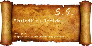 Skultéty Izolda névjegykártya
